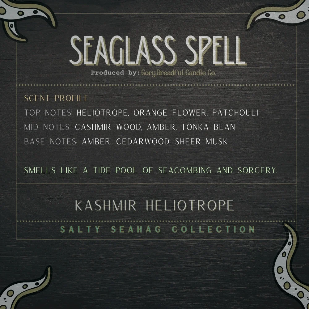Sea Glass Spell - Wax Melt Brittle  Kashmir Woods Helioptrope Black Pepper Scent